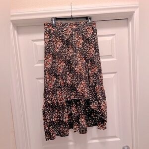 NEW Boutique Hayden Women’s Floral Mid Length High Low Skirt Size XL